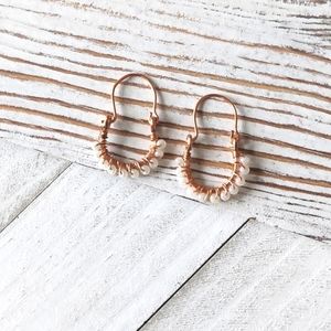 Artisan Jewelry Collection - Shay Copper and Pearl Earrings